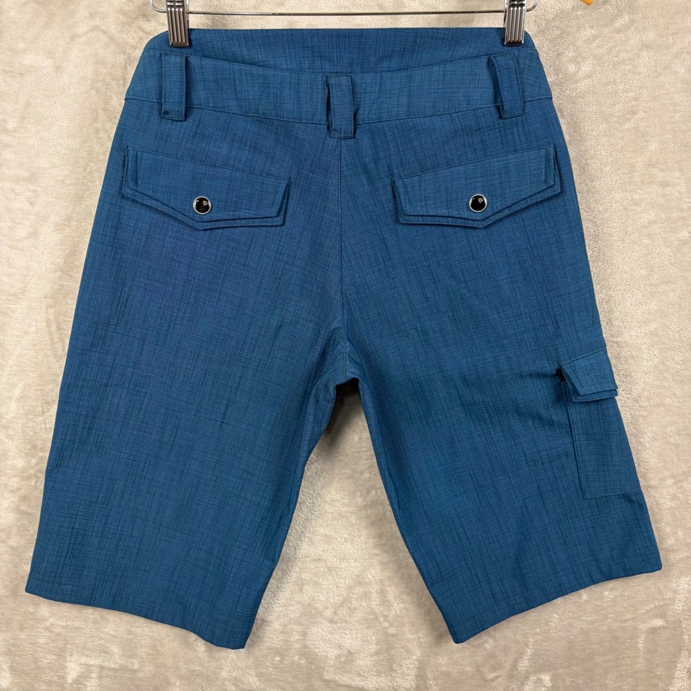 RaceFace Shorts Khyber Womens M Blue Crosshatch Mountain Bike MTB Cargo - Picture 2 of 16